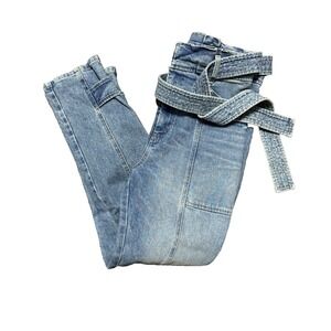 ALC Luke High Rise Waist Belt Tie Denim Skinny Fit Jeans Women's Size 8